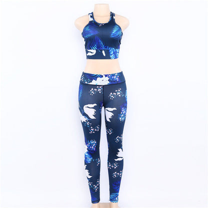 Women's Floral Print Yoga Set - Bra & Leggings Outfit New Era Fashion LLc