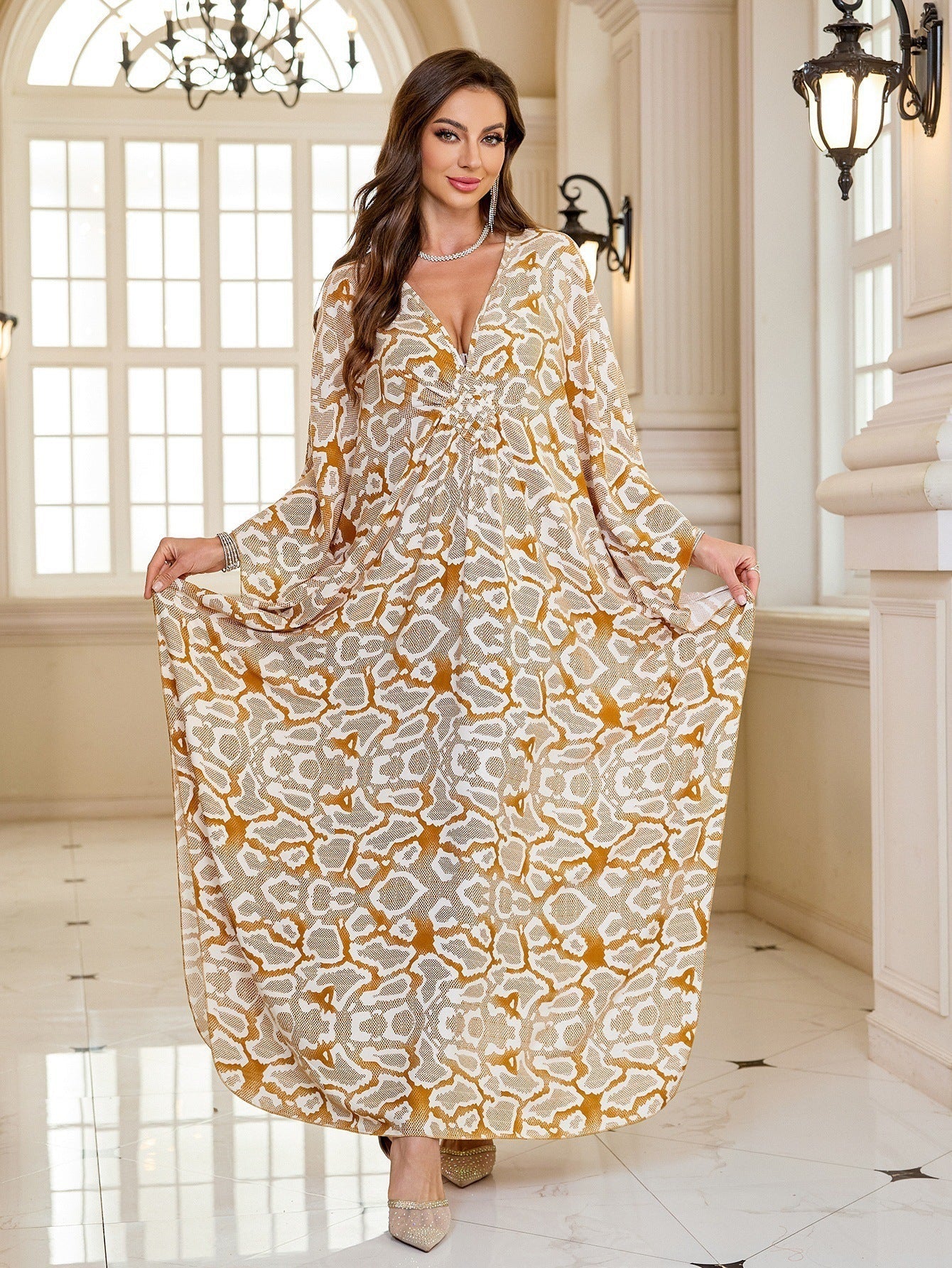 Fashion Personalized Cotton Printed Beach Dress Women Grayceful LLC