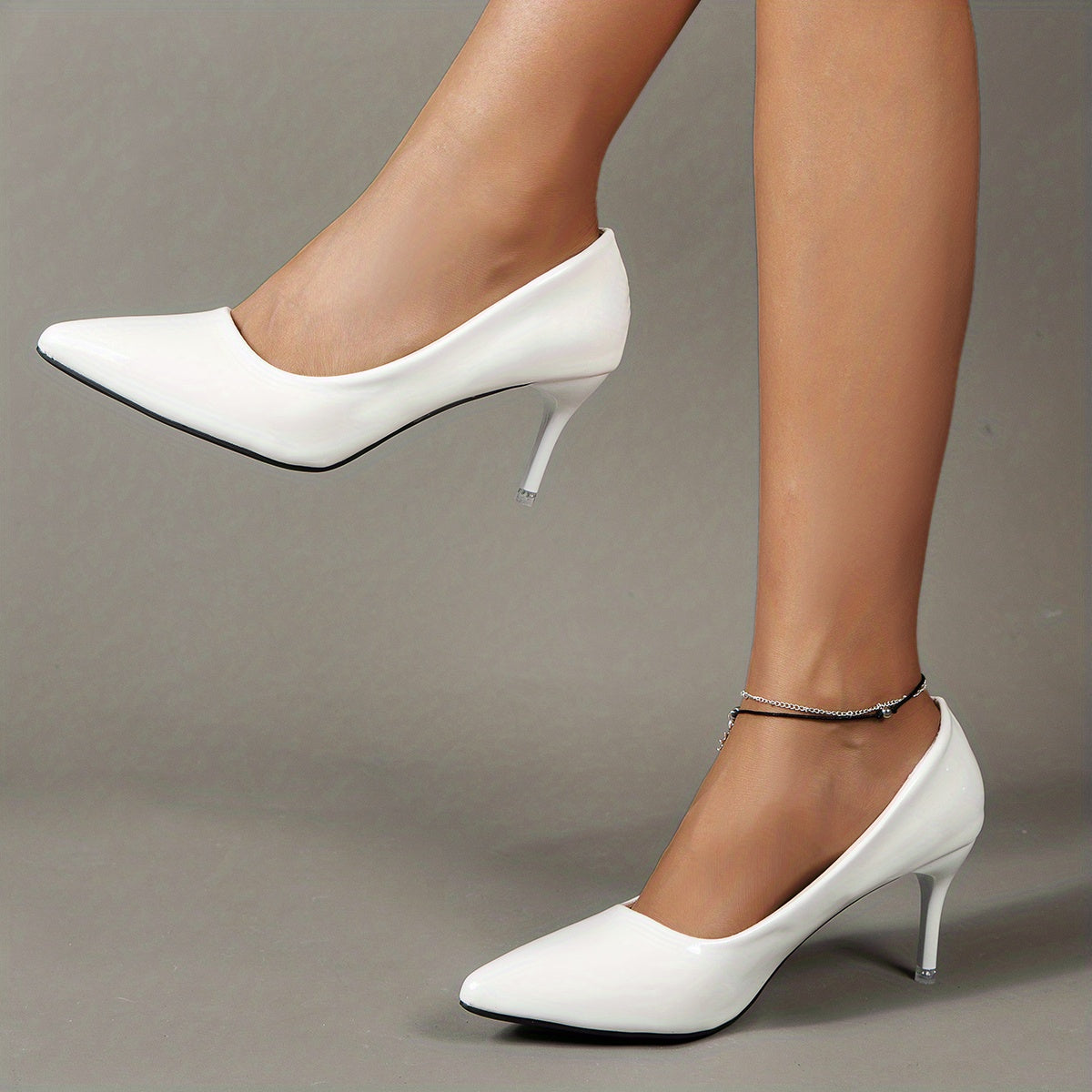 Women's Solid Color Stiletto Heels, Elegant Pointed Toe Work Pumps, Lightweight Dress Pumps NovaCart