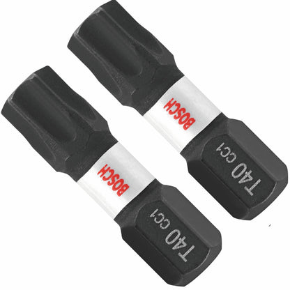 BOSCH ITDT40102 2 pc. Driven 1 In. Impact Torx® #40 Insert Bits VM Hardware