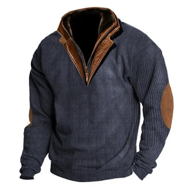 Warm And Loose Outdoor Breathable Stand Collar Men's Sweater Grayceful LLC