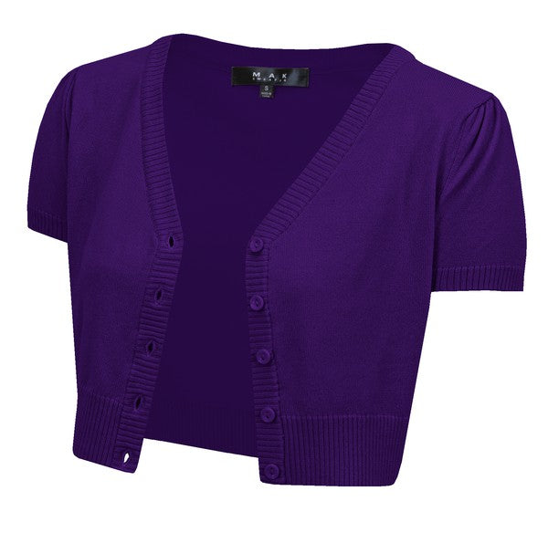 Cropped Bolero Knit Sweater Cardigan Short Sleeve Shop Style & More | Fresh Looks, Everyday Deals & Free Shipping