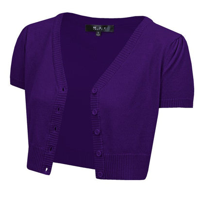 Cropped Bolero Knit Sweater Cardigan Short Sleeve Shop Style & More | Fresh Looks, Everyday Deals & Free Shipping