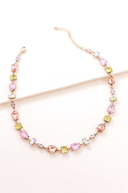 Iridescent Flare Necklace | Pink Lemonade Shop Style & More | Fresh Looks, Everyday Deals & Free Shipping