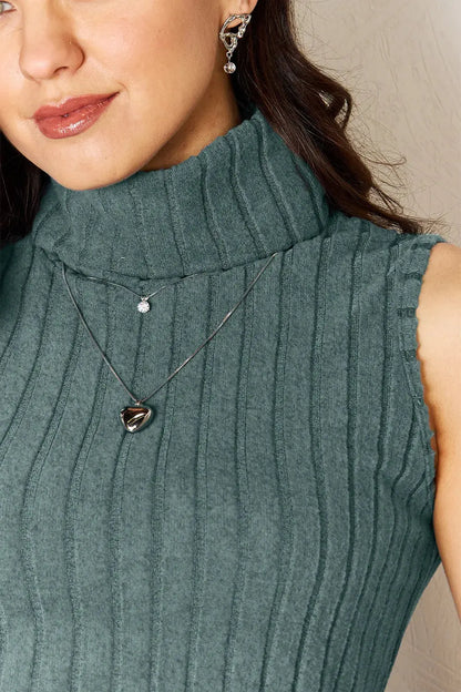 Basic Bae Full Size Ribbed Turtleneck Tank New Era Fashion LLc