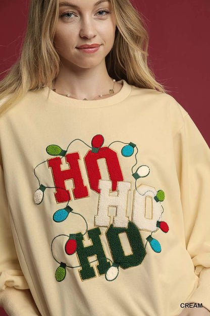 Umgee HO Applique French Terry Sweatshirt West2East Surf