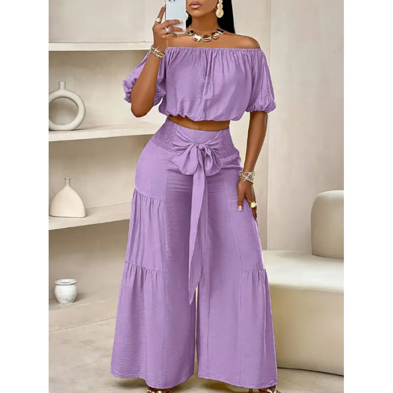 High-Waist Flared Pants & Top Two-Piece Set – 7 Colors, S–2XL FitiqueFit