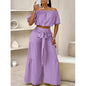 High-Waist Flared Pants & Top Two-Piece Set – 7 Colors, S–2XL FitiqueFit