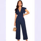 Women's Elegant High-Waist Ruffle Trim Jumpsuit | 3 Colors S–XL FitiqueFit