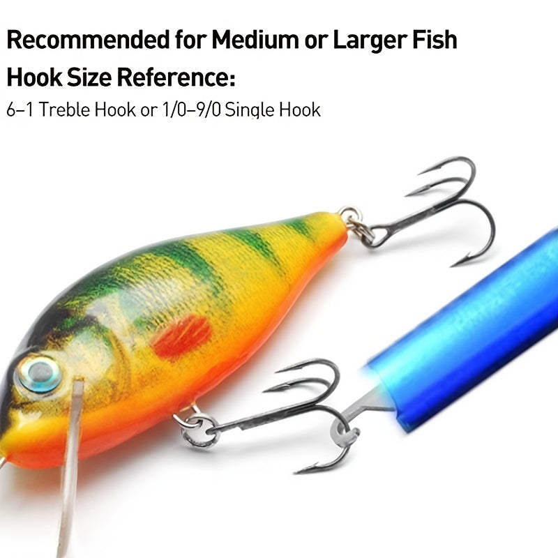 1pc T-Shaped Fish Hook Remover - Aluminum Alloy Fishing Tool with Ergonomic Handle & Blue Handle for Efficient Hook Separation, Ideal for Holiday Gifts (Father'S Day, Christmas, Thanksgiving), Fishing Accessory, Sleek Metalli NovaCart