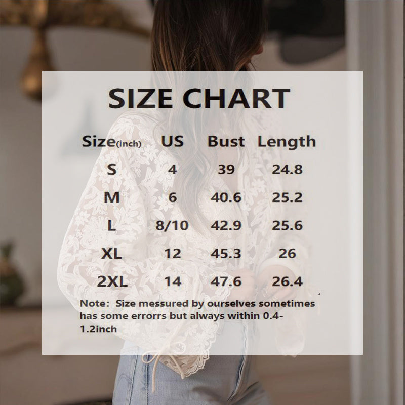 Boho Lace Embroidered V-Neck Blouse FitiqueFit
