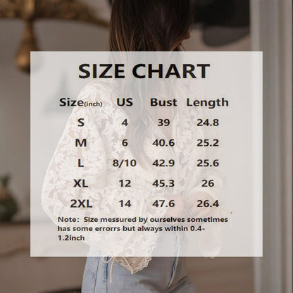 Boho Lace Embroidered V-Neck Blouse FitiqueFit