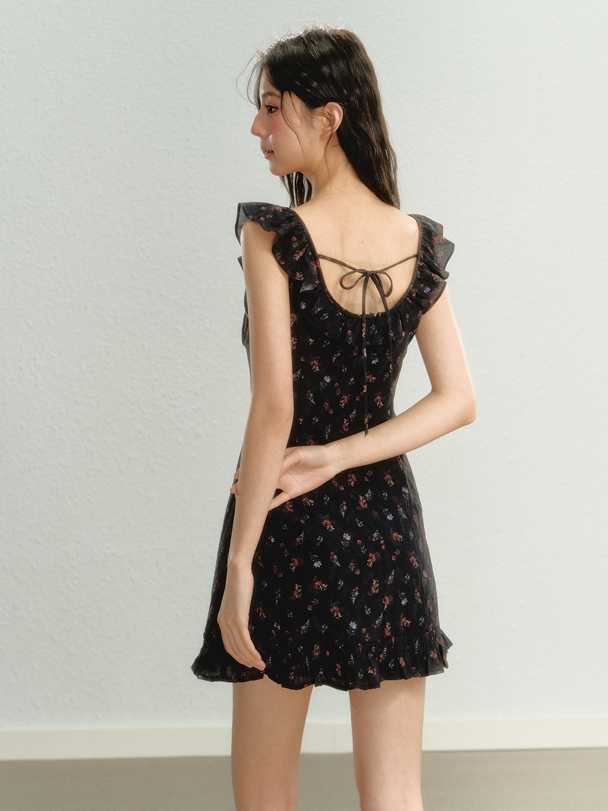 Women’s Sleeveless Floral Suspender Skirt FitiqueFit