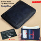 Genuine Leather Men's Wallet/Ultra-Thin Top-Grain Cowhide/Compact Multi-Function ID Credit Card Holder/RFID Blocking/Blessing Card Set/Christmas Valentine's Day Father's Day Gift NovaCart