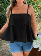 Plus Size Ruffle Hem Cami See size chart under “more details” The Fashion Celestial