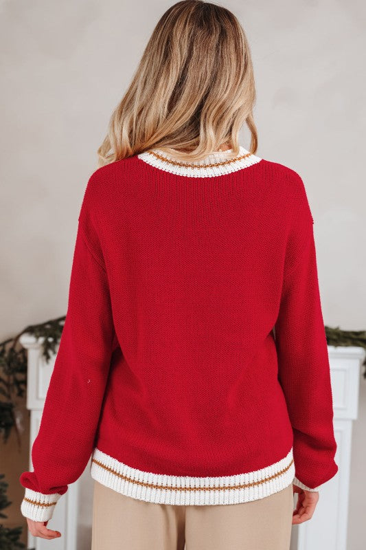MERRY Colorblock Trim Drop Shoulder Sweater Shop Style & More | Fresh Looks, Everyday Deals & Free Shipping