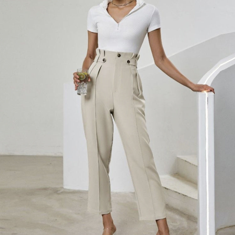 Women’s Solid Color Wide-Leg Pants FitiqueFit