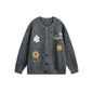 Women’s Retro Floral Embroidered Cardigan Sweater FitiqueFit