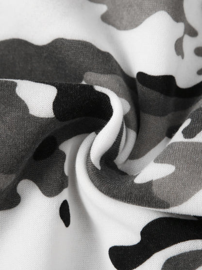 Men's Camouflage Loose Pullover Hooded Fleece Sweatshirt for Autumn And Winter, Hooded, Fleece NovaCart