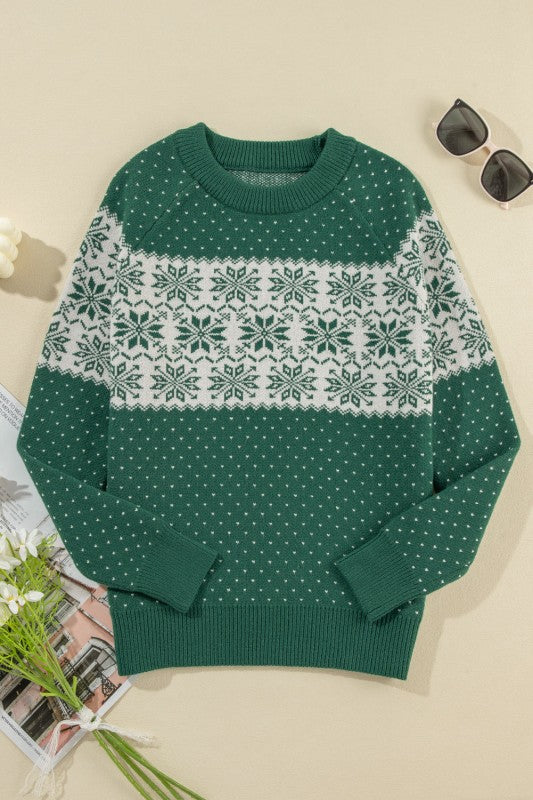 Christmas Snowflake Dotted Long Sleeve Sweater Shop Style & More | Fresh Looks, Everyday Deals & Free Shipping
