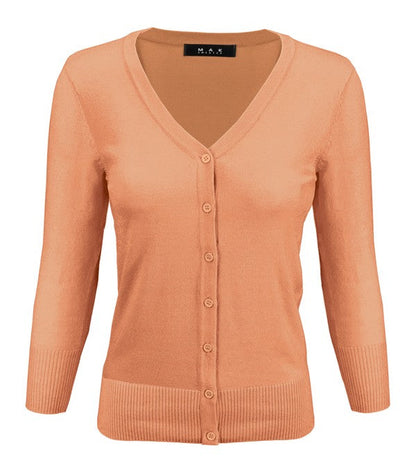 V-Neck Button Down Knit Cardigan Sweater Shop Style & More | Fresh Looks, Everyday Deals & Free Shipping