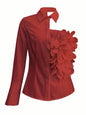White Blouse With A One-shoulder TOP See size chart under “more details” The Fashion Celestial