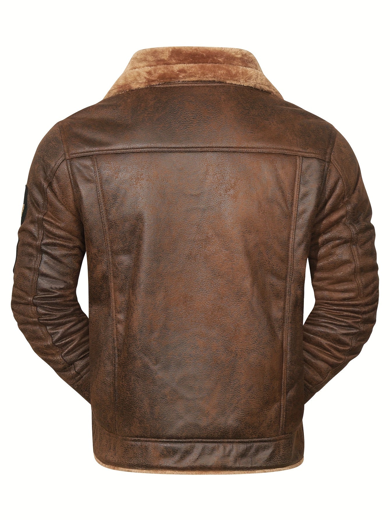 H01 Faux Fur Coat Composite Plush Thickened Warm Men's Jacket NovaCart