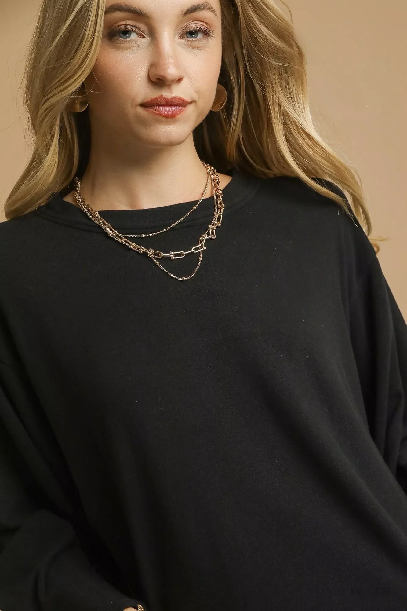 Umgee Brushed Fleeve Crewneck Top West2East Surf