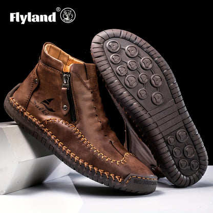 FLYLAND Fashion Vintage Chukka Boots Driving Walking Shoes Business Casual Ankle Boots Daily Work Office Shoes NovaCart