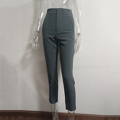 Women's High-Waisted Straight Leg Pants FitiqueFit