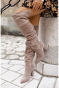Fall Winter Fashion High Heel Pointed Toe Suede Women's Over-the-knee Boots See size chart under “more details” The Fashion Celestial