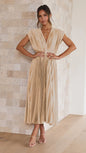Elegant Pleated Casual Loose Zip Sleeveless Dress Grayceful LLC
