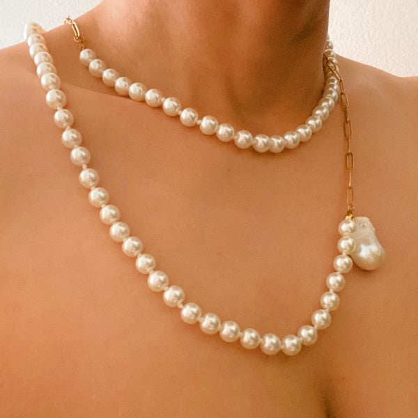 In Your Way Pearl And Chain Long Necklace Shop Style & More | Fresh Looks, Everyday Deals & Free Shipping