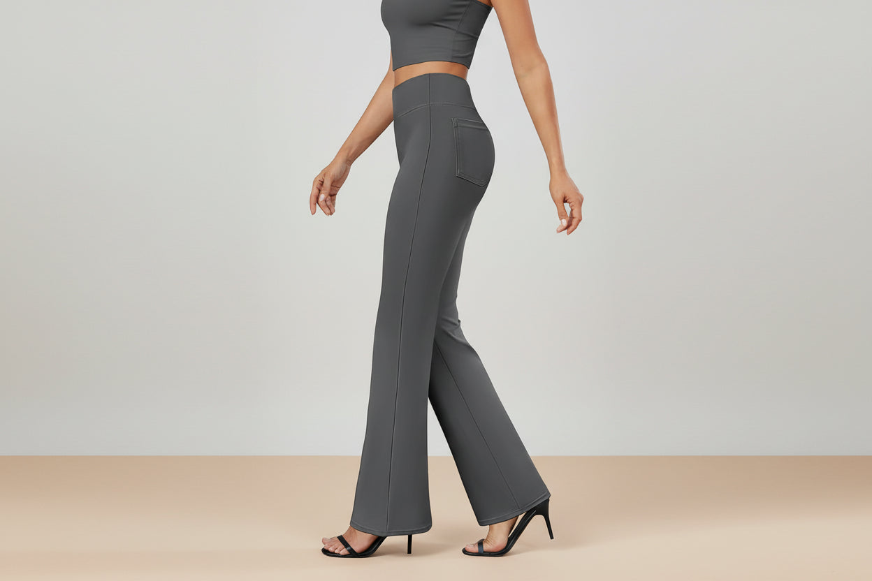 Business-Casual High-Waisted Stretch Trousers for Women FitiqueFit