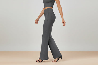 Business-Casual High-Waisted Stretch Trousers for Women FitiqueFit