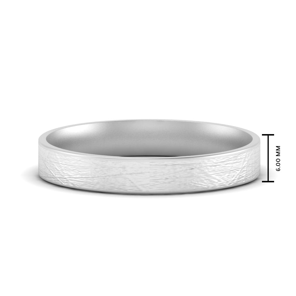 Ice Textured Mens 5mm Comfort Fit Wedding Band Fascinating Diamonds