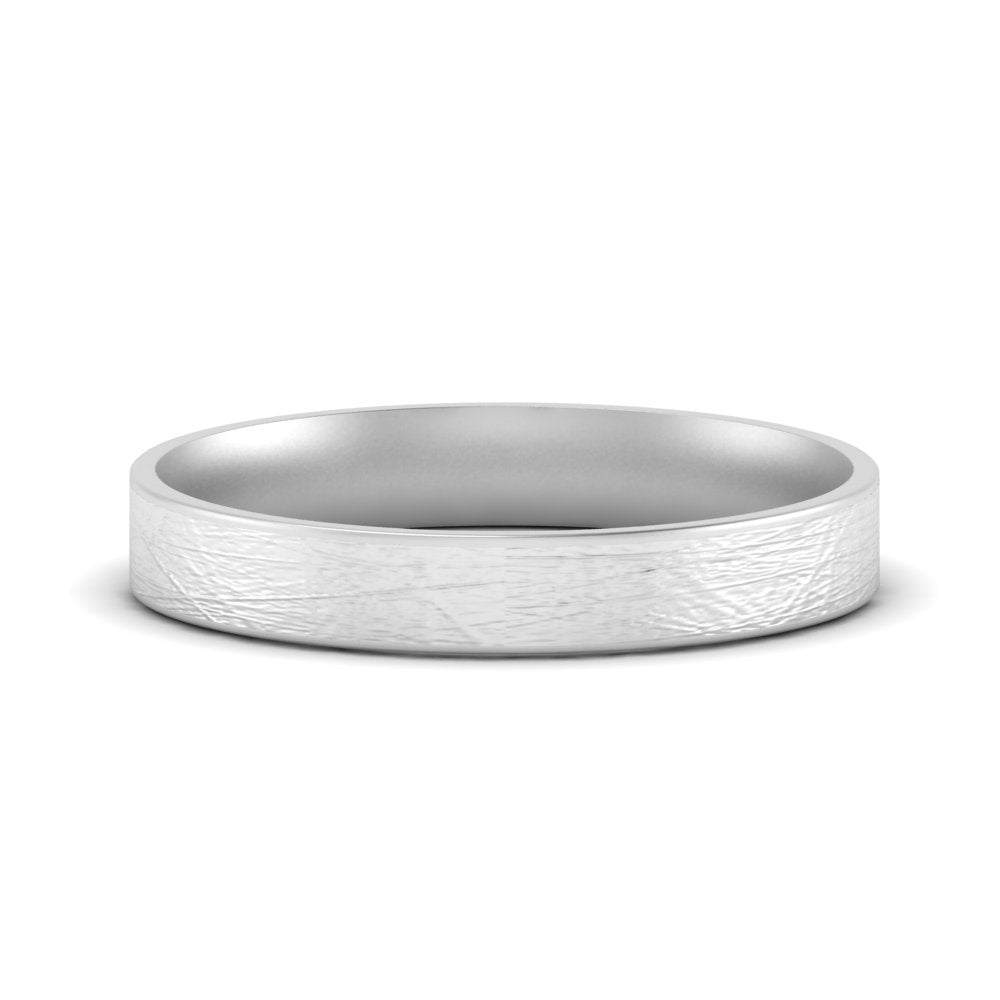 Ice Textured Mens 5mm Comfort Fit Wedding Band Fascinating Diamonds