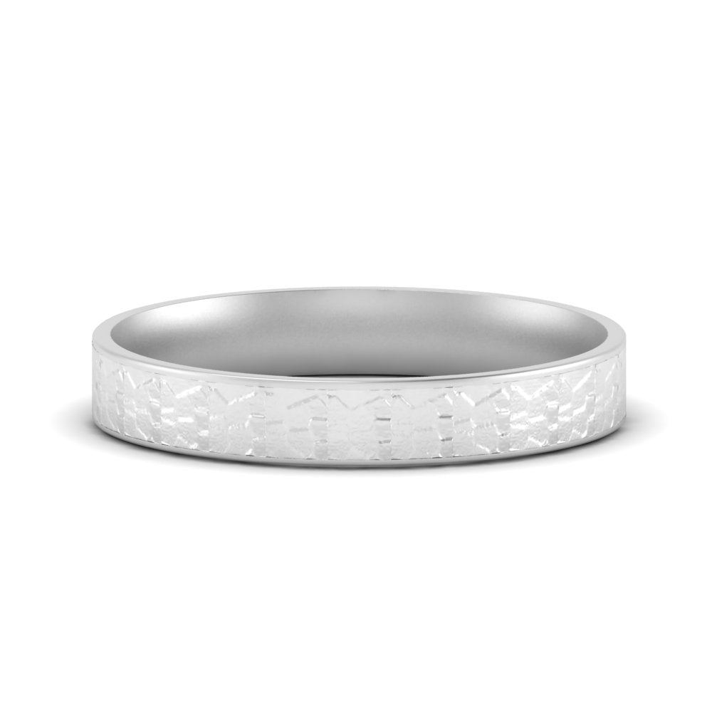 Unique Rock Textured Mens Wedding Band Fascinating Diamonds