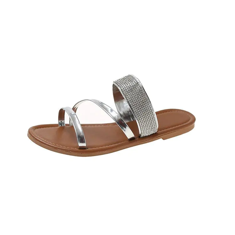 Bright Diamond Women's Flat Sandals and Slippers