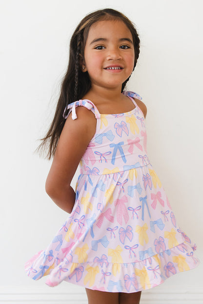 Madelyn - Twirl Dress Blush Lotus