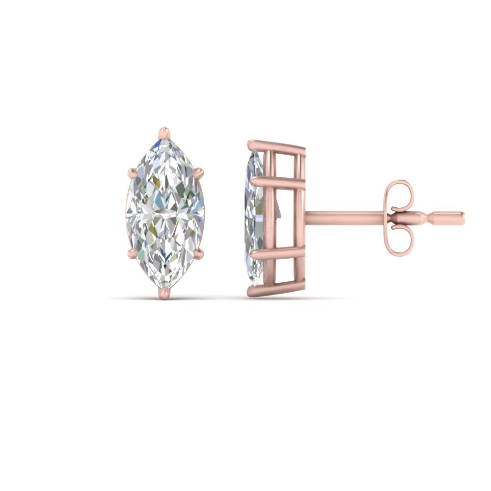 Marquise Diamond 6 Prong Stud Earrings Fascinating Diamonds
