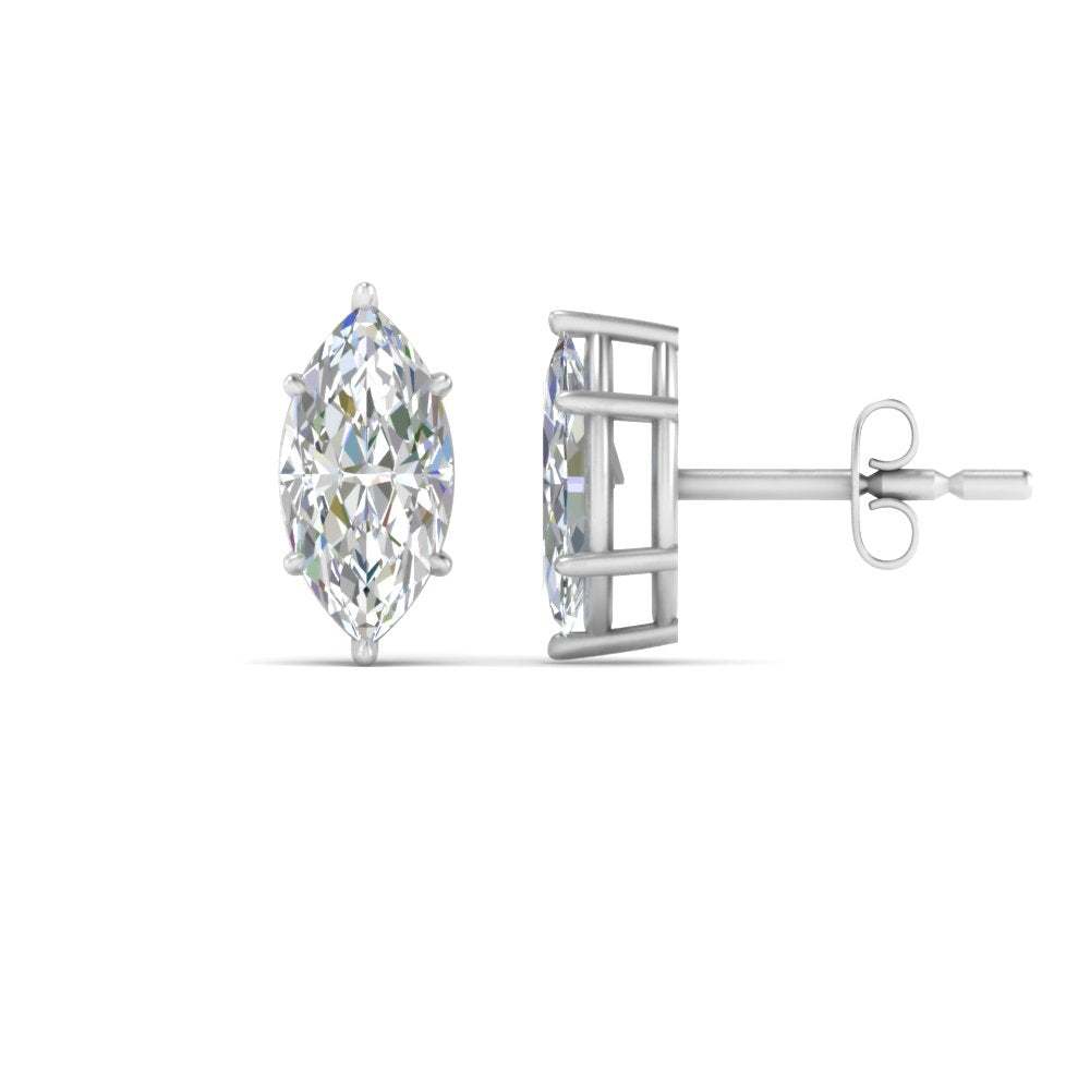 Marquise Diamond 6 Prong Stud Earrings Fascinating Diamonds