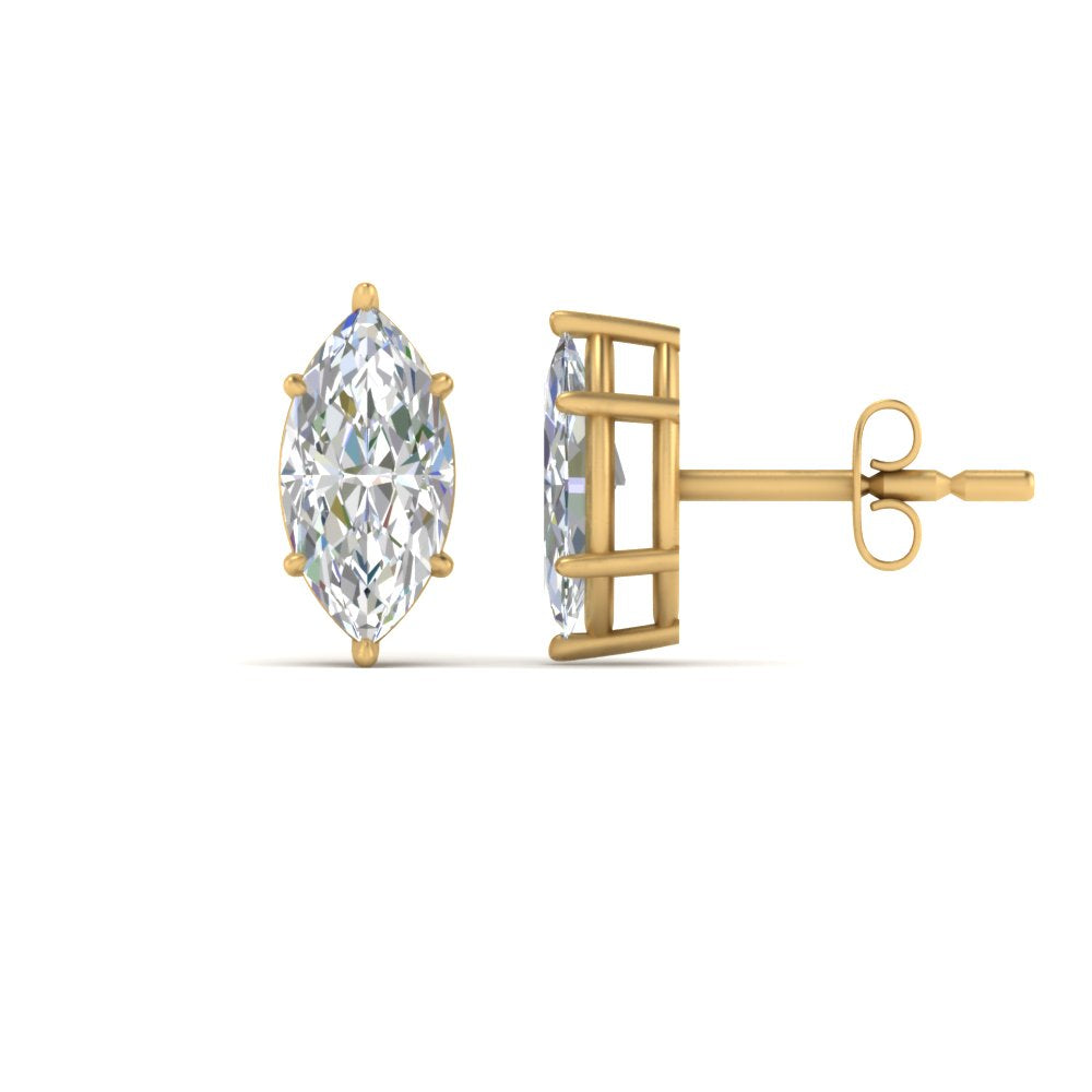 Marquise Diamond 6 Prong Stud Earrings Fascinating Diamonds