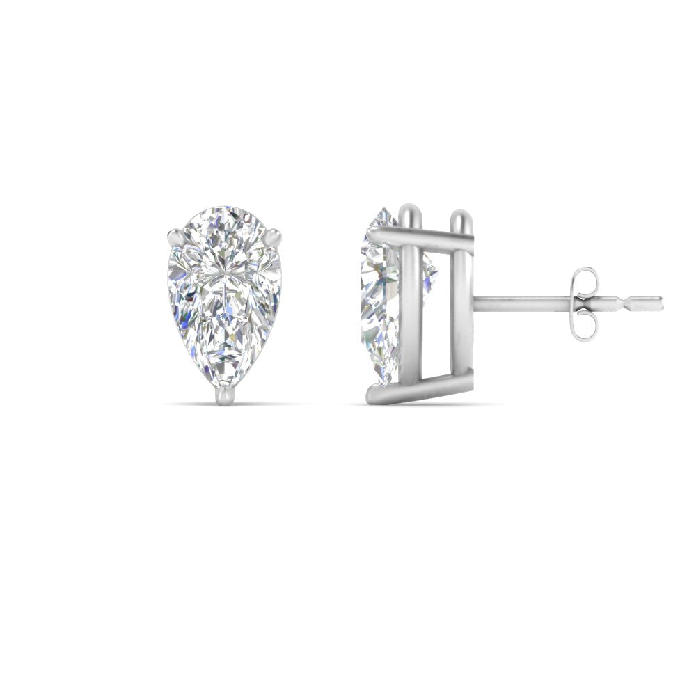 Diamond Pear Cut 3 Prong Earring Fascinating Diamonds