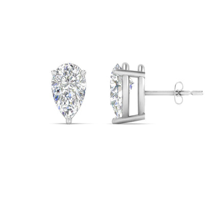 Diamond Pear Cut 3 Prong Earring Fascinating Diamonds