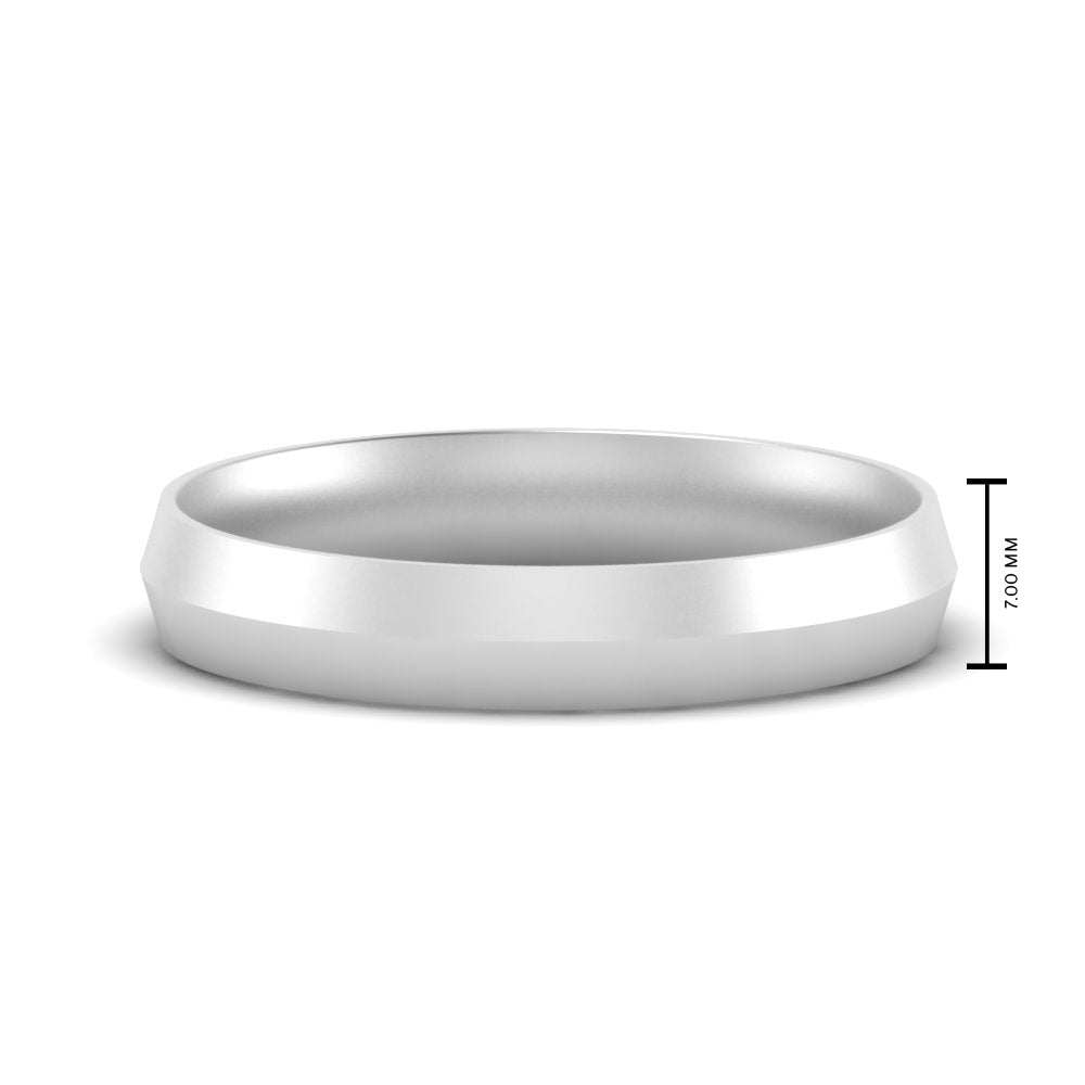 Comfort Fit Knife Edge Mens Band Fascinating Diamonds