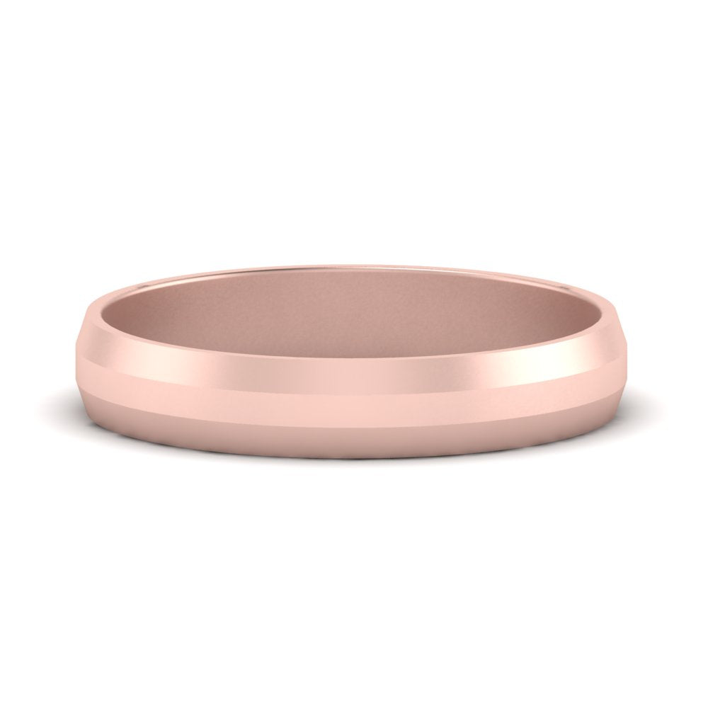 Wedding Band Beveled Edge Matte Fascinating Diamonds