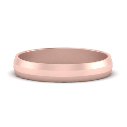 Wedding Band Beveled Edge Matte Fascinating Diamonds