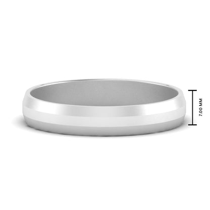 Wedding Band Beveled Edge Matte Fascinating Diamonds