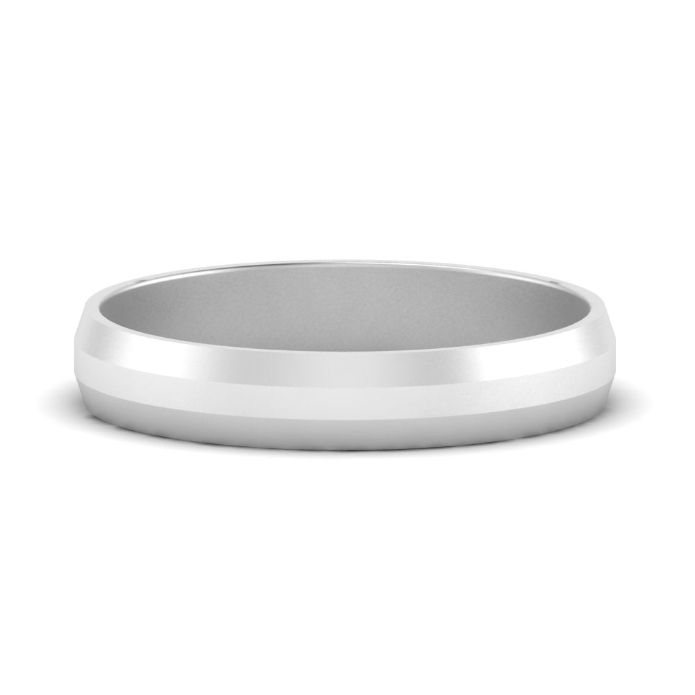 Wedding Band Beveled Edge Matte Fascinating Diamonds